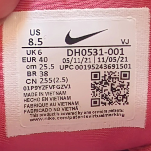 Nike Air Max Furyosa Running Shoe Black/Gypsy Rose Women's Size 8.5 - Picture 10 of 11